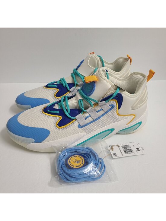 NEW Adidas BYW Select SMU Basketball Shoes IF4285 Size 16 Cream White Blue Burst main image 2